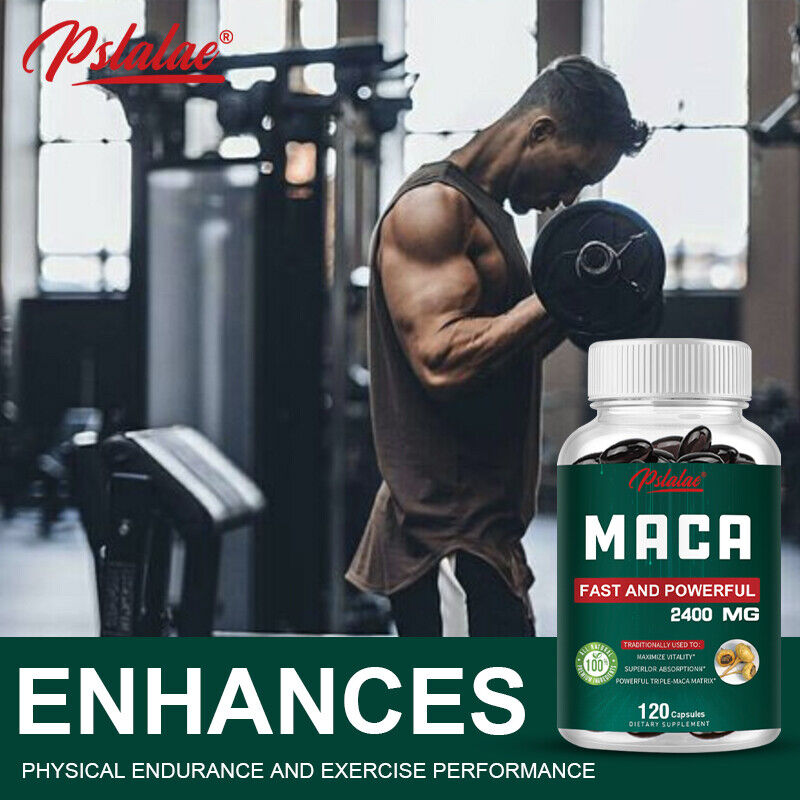 Maca Capsules 2400mg - Testosterone Booster - Boost Energy, Improve Stamina